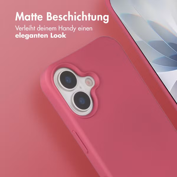 imoshion Color Backcover mit abnehmbarem Handykette und MagSafe Apple iPhone 17 - Raspberry
