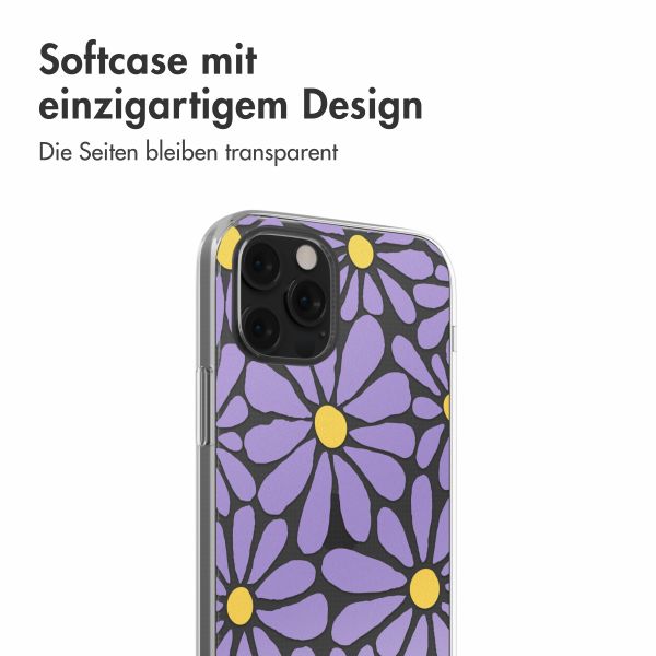 imoshion  Design Hülle für das iPhone 12 (Pro) - Tropical Violet Flowers Connect