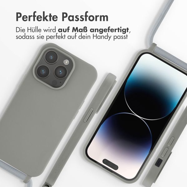 imoshion SilikonHülle mit Band Apple iPhone 14 Pro - Hellgrau
