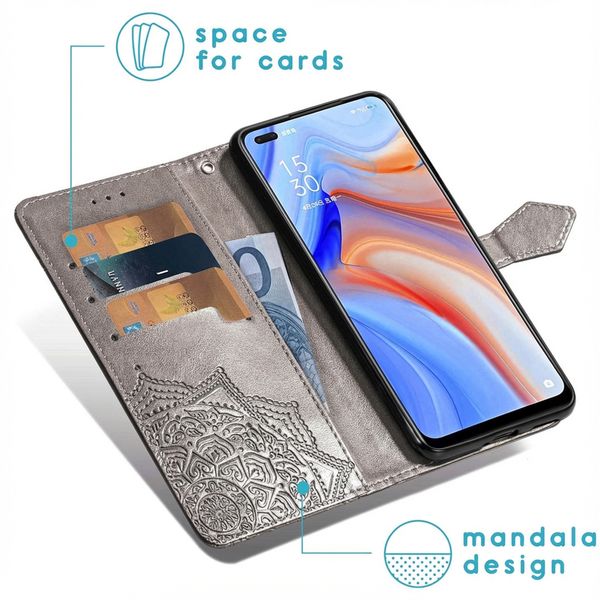 imoshion Mandala Klapphülle Oppo Reno4 5G - Grau