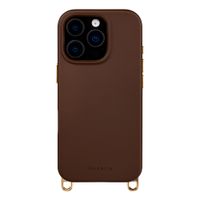 Selencia Rivièra Backcover mit MagSafe mit abnehmbaren Haken Apple iPhone 16 Pro Max - Choco Brown