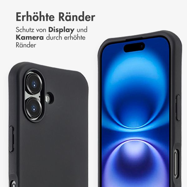 imoshion Color Backcover mit abnehmbarem Handykette und MagSafe Apple iPhone 16 - Schwarz