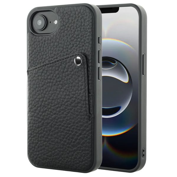 Selencia Riva Back Cover mit Kartenfach Apple iPhone 17e / 16e - Schwarz