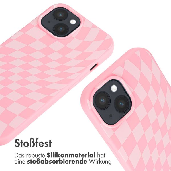 imoshion SilikonHülle design mit Band Apple iPhone 15 - Retro Pink