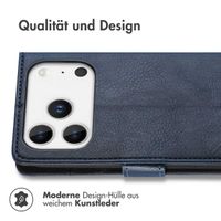imoshion Luxuriöse Klapphülle Apple iPhone 17 Pro - Dunkelblau