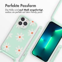 imoshion SilikonHülle design mit Band Apple iPhone 13 Pro - Green Flower Distance