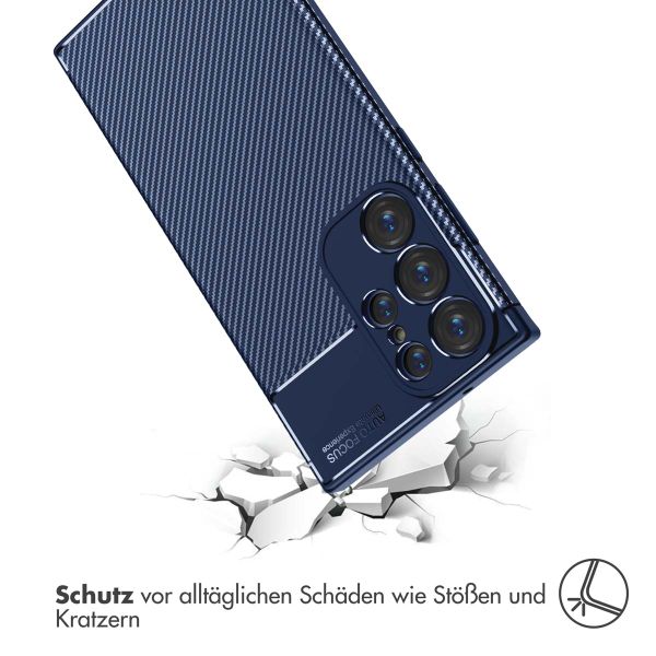 imoshion Carbon-Hülle für das Samsung Galaxy S23 Ultra - Blau