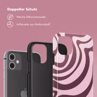 Selencia Vivid Back Cover Apple iPhone 11 - Wavy Swirl Pink Plum