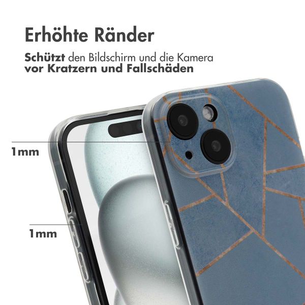 imoshion Design Hülle Apple iPhone 15 - Blue Graphic