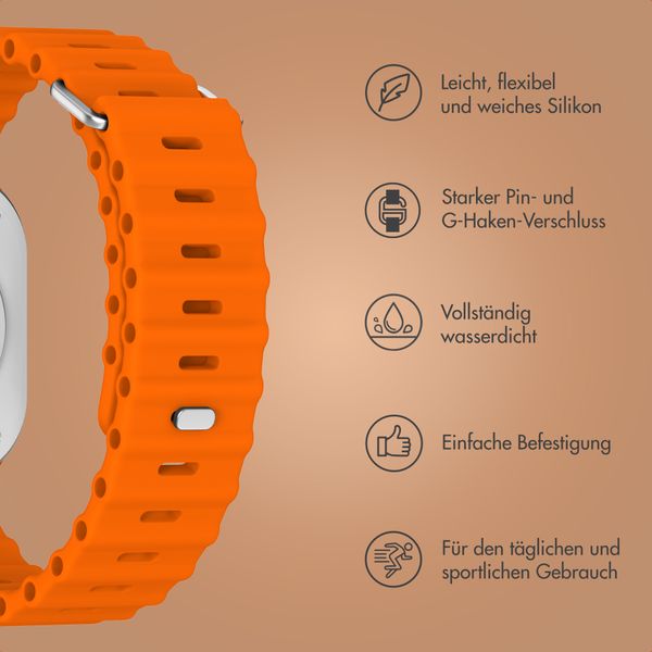 Accezz Ocean Armband für Apple Watch Series 1 - 9 / SE (38/40/41 mm) | Series 10 / 11 (42 mm) - Orange