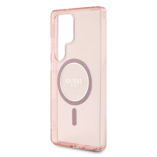 Guess MagSafe IML Glitter Gradient Case Samsung Galaxy S25 Ultra - Rosa