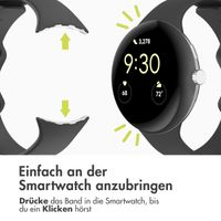 imoshion Silikon-Armband⁺ für  Google Pixel Watch 3 / 4 (45 mm) - Größe S - Schwarz