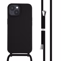 imoshion Silikonhülle mit Band für das Apple iPhone 15 - Schwarz