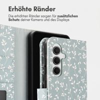 imoshion Design Klapphülle Samsung Galaxy A36 - Smoke Green Flowers