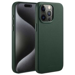 Accezz MagSafe Leather Backcover für das iPhone 15 Pro Max - Cedar Green