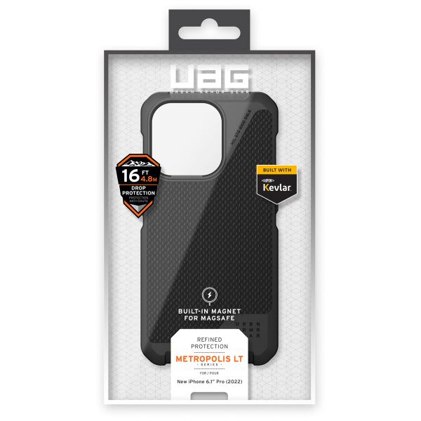 UAG Back Cover Metropolis LT MagSafe Apple iPhone 14 Pro - Kevlar Black