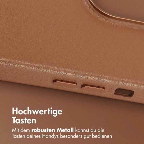 Accezz MagSafe Leather Backcover iPhone 14 Pro Max - Sienna Brown