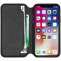 Apple Schwarzer Leather Folio Klapphülle Apple iPhone X / Xs