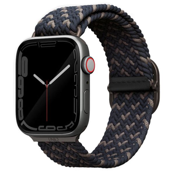 Uniq Aspen Designer Edition Geflochtenes Armband für die Apple Watch Series 1 bis 10 / SE / Ultra (2) (44/45/46/49 mm) - Obsidian Blue