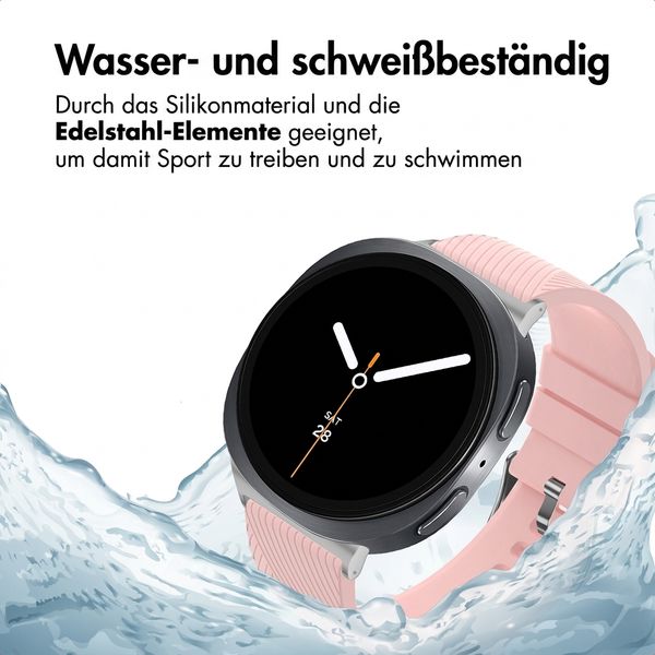 imoshion Flexibles Silikonarmband für Samsung Galaxy Watch 9 (40/44mm) / Watch 8 (40/44mm) / Classic (46mm) - Rosa