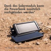 imoshion Solar Powerbank mit Solarpanel – Schnellaufladung und Stromversorgung – 20.000 mAh – Schwarz