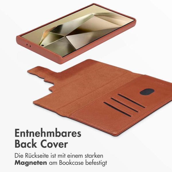 Accezz 2-in-1 Klapphülle aus Leder mit MagSafe für das Samsung Galaxy S24 Ultra - Sienna Brown