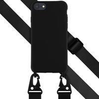 Selencia SilikonHülle mit abnehmbarem Band Apple iPhone SE (2022 / 2020) / 8 / 7 - Schwarz