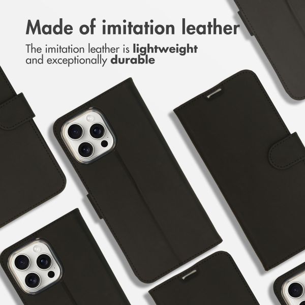 Accezz Wallet TPU Klapphülle Apple iPhone 16 Pro - Schwarz