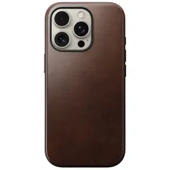 Nomad Modern Horween Leather Case für das iPhone 16 Pro - Rustic Brown