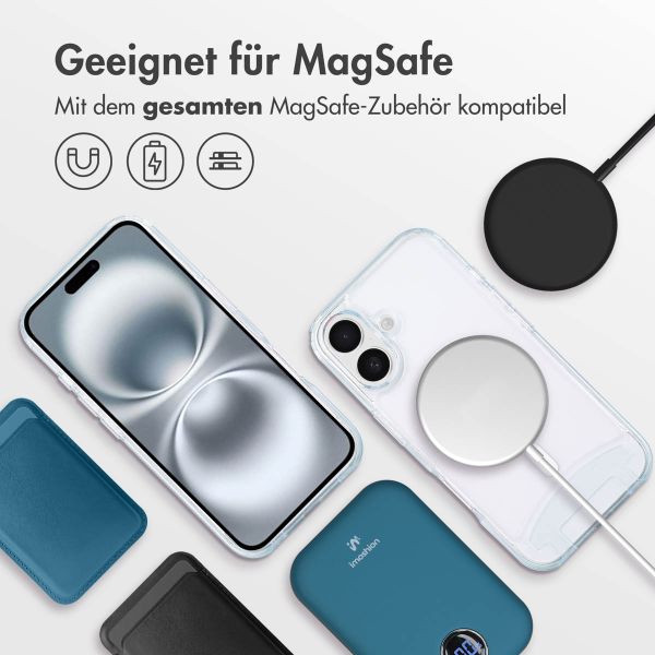 imoshion MagSafe Hülle mit abnehmbarem Band für das iPhone 16 Plus - Transparent