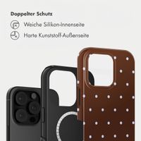 Selencia Vivid Rückabdeckung mit MagSafe Apple iPhone 16 Pro - Happy Dots Chocolate