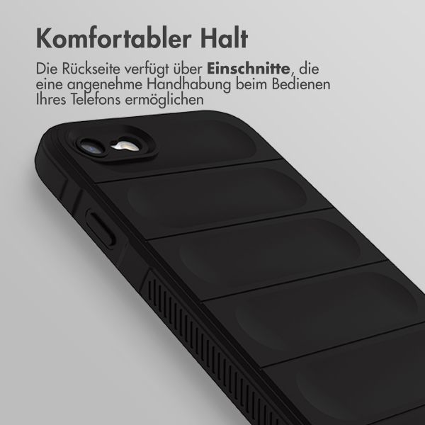 imoshion EasyGrip Back Cover für das iPhone SE (2022 / 2020) / 8 / 7 - Schwarz