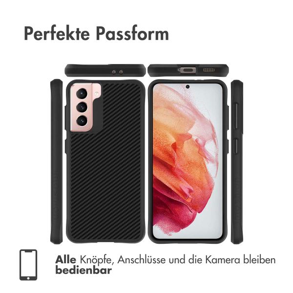 imoshion Rugged Hybrid Carbon Case Samsung Galaxy S21 - Schwarz