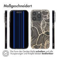 imoshion Design Hülle Apple iPhone 15 Pro - Golden Leaves Transparent