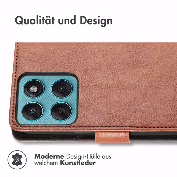 imoshion Luxuriöse Klapphülle Motorola Edge 60 Fusion - Braun