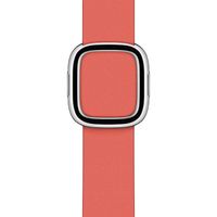 Apple Leather Band Modern Buckle für das  Apple Watch Series 1 t/m 9 / SE (38/40/41 mm) | Series 10 / 11 (42 mm) - Größe M - Pink Citrus