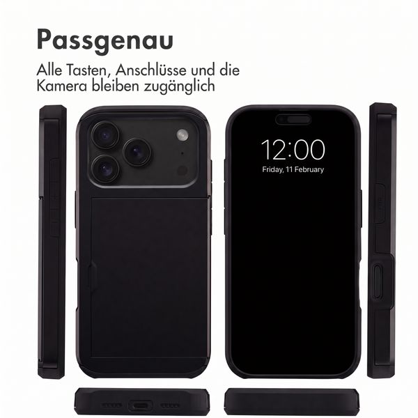 imoshion Backcover mit Kartenfach Apple iPhone 18 Pro / 17 Pro - Schwarz