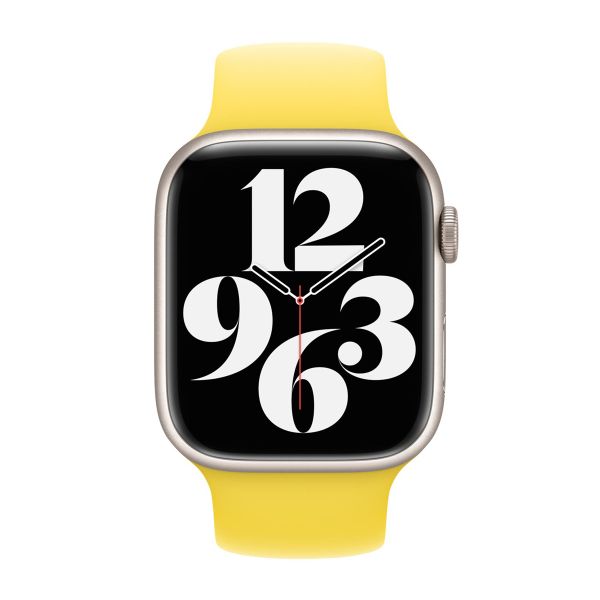 Apple Silikon Solo Loop für das  Apple Watch | 38/40/41/42 mm - Größe 4 - Canary Yellow