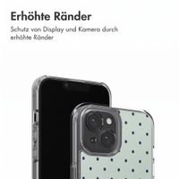 imoshion Design Hülle Apple iPhone 15 - Polka Dot Mintgroen