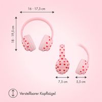 imoshion Kabellose Kinderkopfhörer LED Light - Dezibelbegrenzer - Mit AUX-Kabel - Herzchen