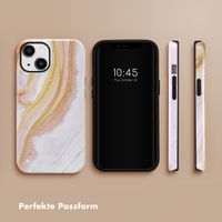 Selencia Vivid Tough Back Cover für das iPhone 14 - Chic Marble Gold