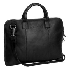 The Chesterfield Brand Harvey Laptoptasche 14 Zoll - Echtes Leder - Schwarz