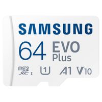 Samsung EVO Plus microSD 2024 - 64GB - Inklusive SD-Adapter - UHS-I/U3/Full HD/4K UHD