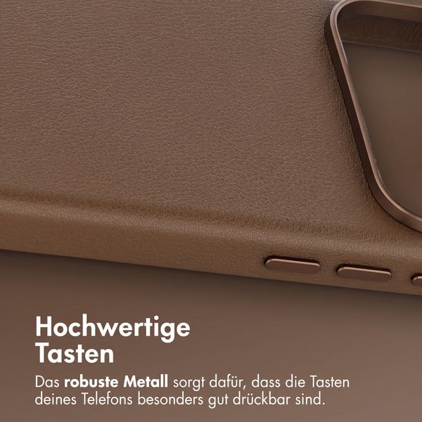 Accezz MagSafe Leather Backcover Apple iPhone 18 Pro / 17 Pro - Kaffeebraun