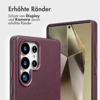 Accezz 2-in-1 Klapphülle aus Leder mit MagSafe für das Samsung Galaxy S25 Ultra - Heath Purple