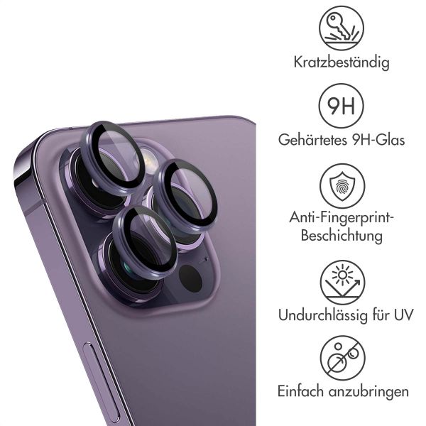imoshion ﻿2er-Pack Objektivschutz für Kamera für das Apple iPhone 14 Pro / 14 Pro Max - Violett