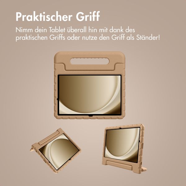 imoshion Schutzhülle mit Handgriff kindersicher Samsung Galaxy Tab A11 Plus / A9 Plus - Braun