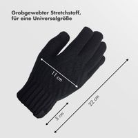 Selencia Touchscreen-Handschuhe mit Woll-Optik - Damen - Größe M - Schwarz