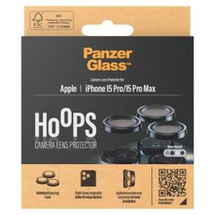 PanzerGlass Kameraprotektor Hoop Optic Rings für das iPhone 15 Pro / 15 Pro Max - Blue Metal