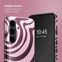 Selencia Vivid Back Cover Samsung Galaxy S24 - Wavy Swirl Pink Plum